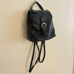 Vintage Coach Black Leather Backpack 4192